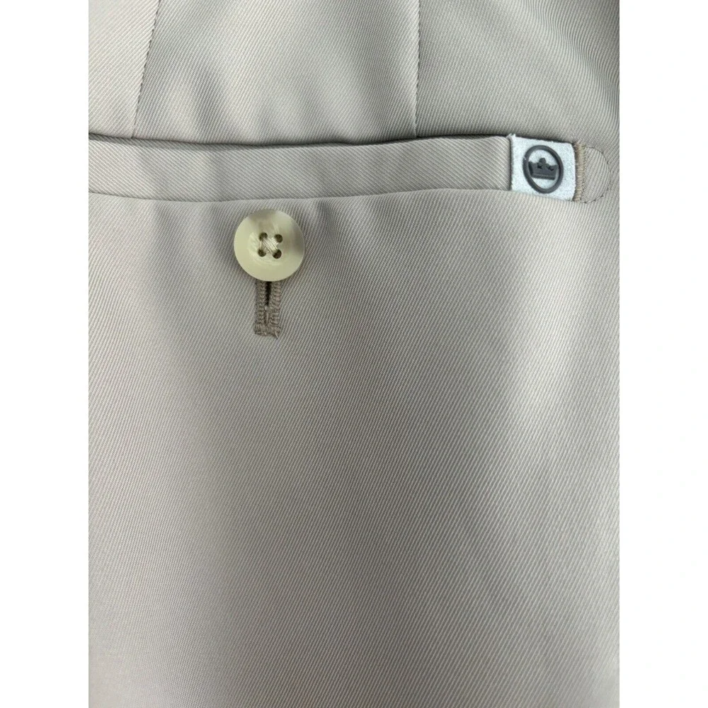 Peter Millar Men’s Pant 38X32 Durham High Drape Performance Beige MS19EB78FB